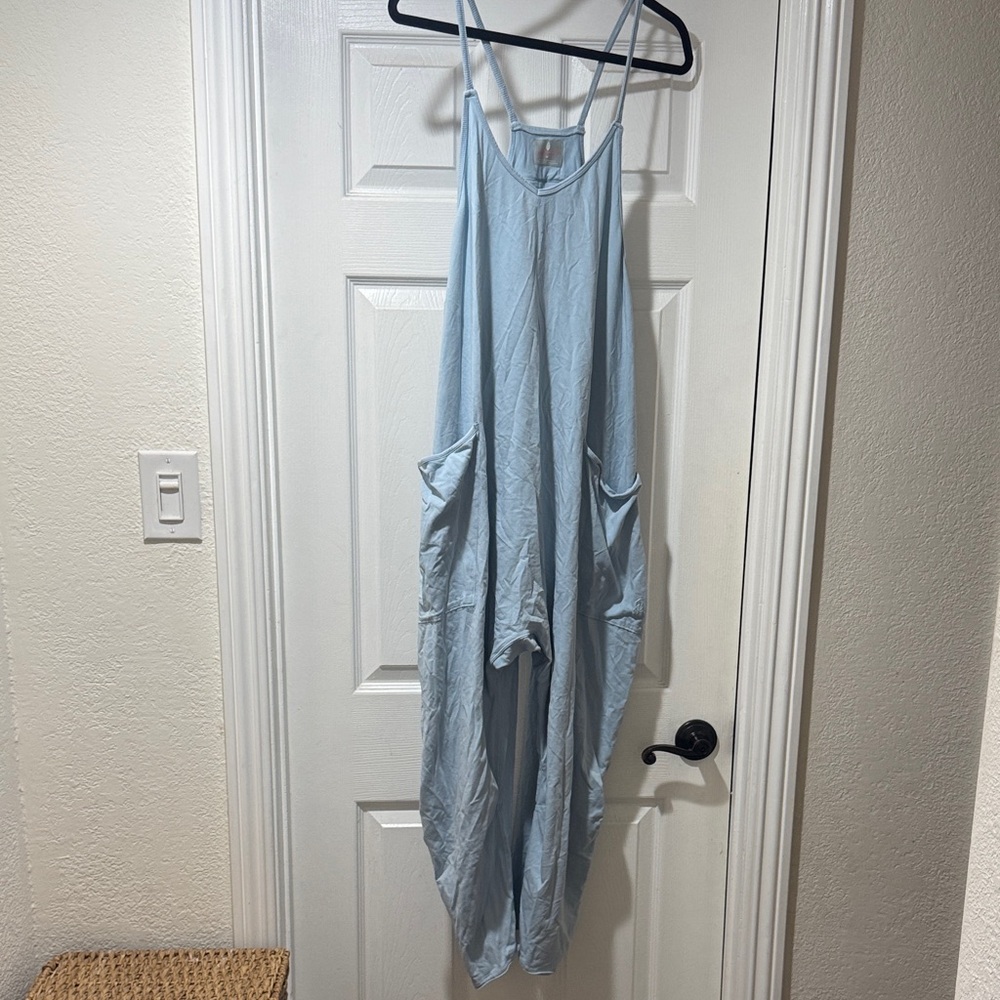 Free People hot shot Light Blue Jumpsuit